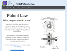 Tablet Screenshot of nolapatent.com